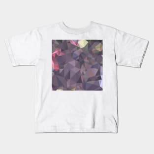 Cyber Grape Purple Abstract Low Polygon Background Kids T-Shirt